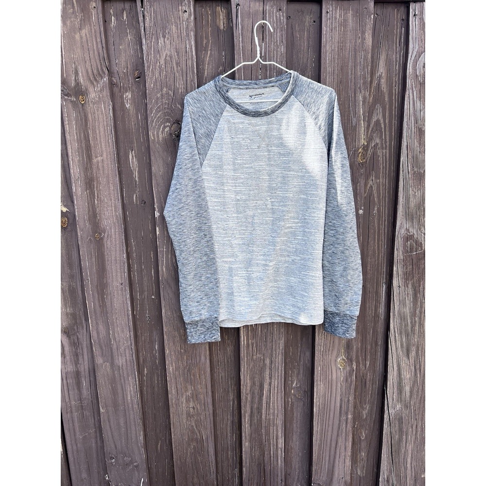 Arizona Jean Co Long Sleeve Shirt Mens Sz. S Small Crew Neck Blue Gray Excellent